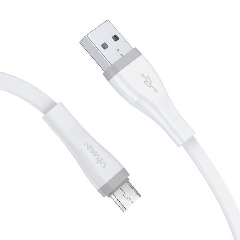 Kabel USB Micro USB VIVAN Panjang 30CM Fast Charging 2.4A Android - Garansi Resmi 1 Tahun - SM30