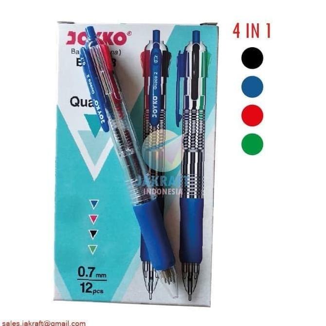 

^^^^^] Pulpen BallPEN Pen 4 in 1 JOYKO BP-283 Quaco 2 Seperti BIC 0.7mm Murah