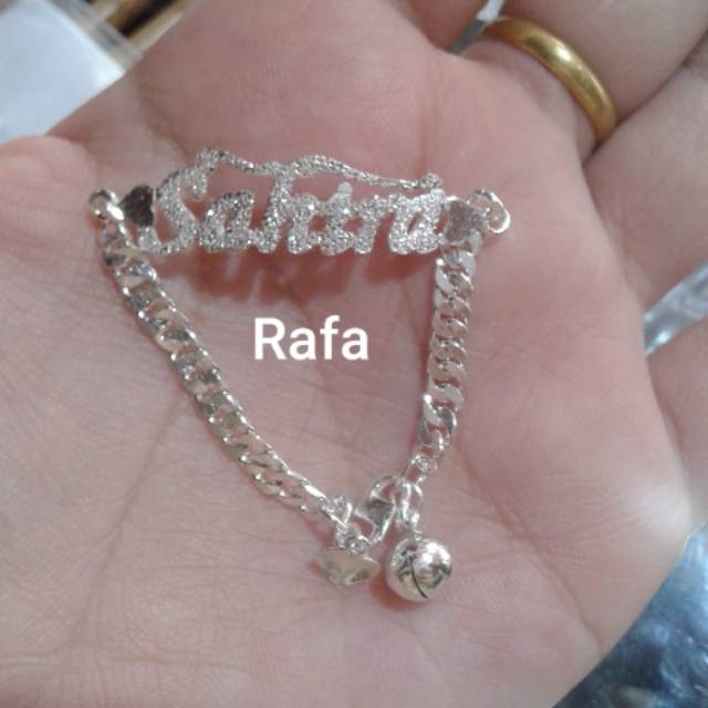 Gelang nama perak murni