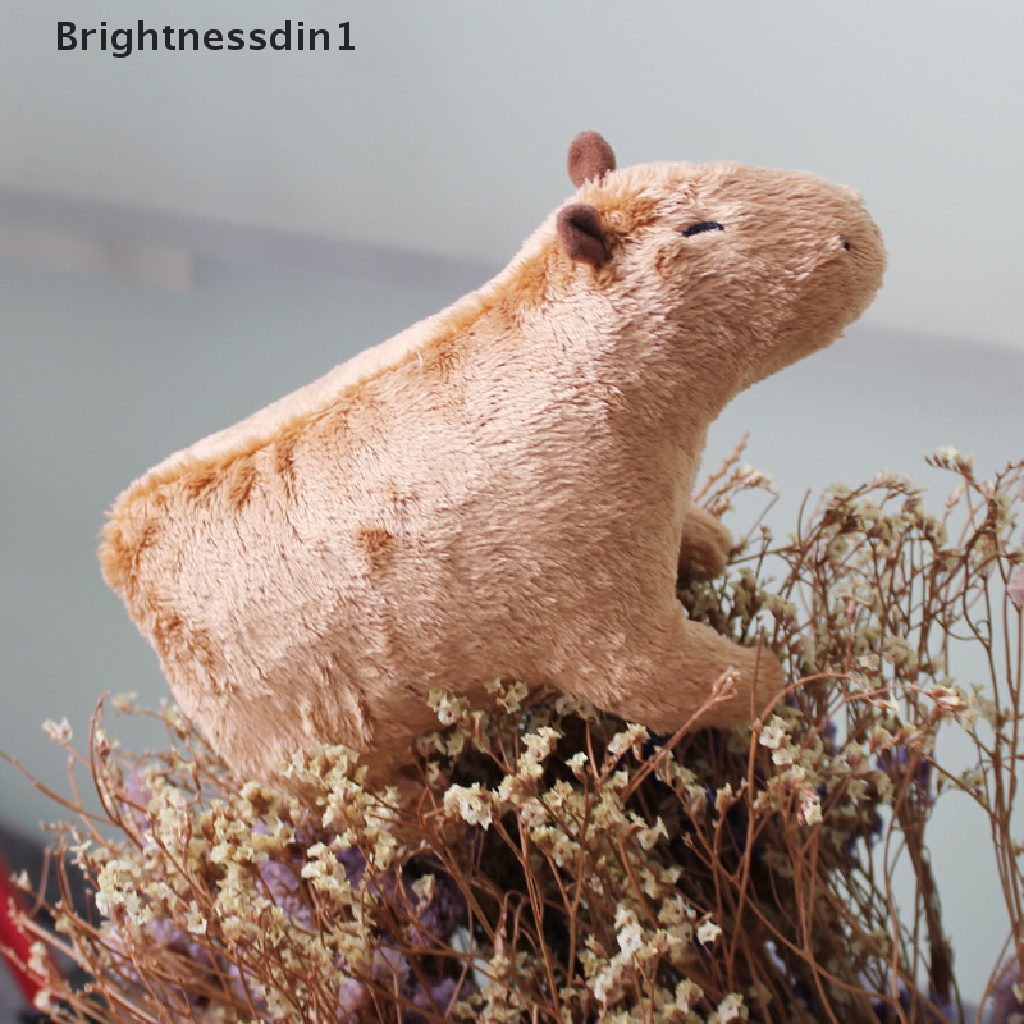 (Brightnessdin1) Mainan Boneka Stuffed Plush Capybara Untuk Hadiah Ulang Tahun