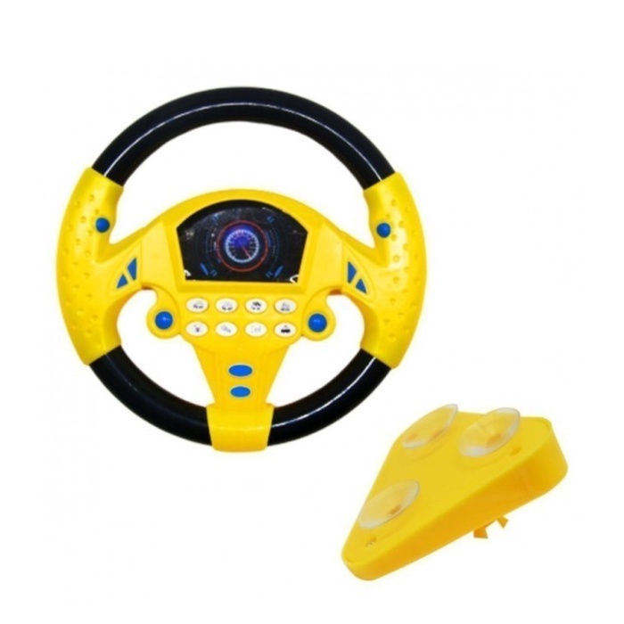 Interactive Toy Steering Wheel With Sound Simulation Driving Car