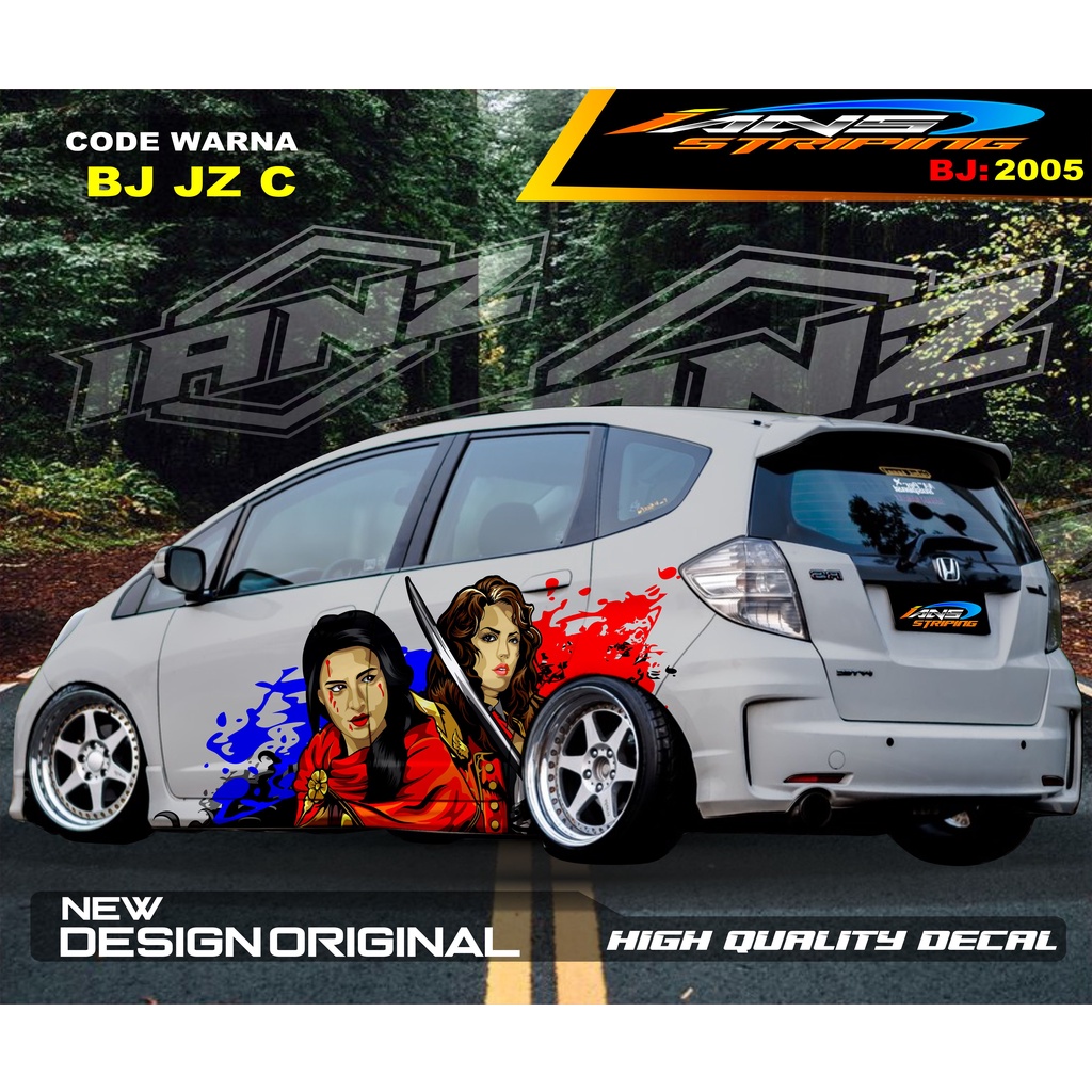 DECAL STICKER MOBIL HONDA JAZZ MOBILIO AGYA AYLA / STIKER VARIASI BODY SAMPING MOBIL AYLA / STIKER MOBIL TERMURAH / VARIASI STIKER MOBIL TERBARU / STIKER MOBIL