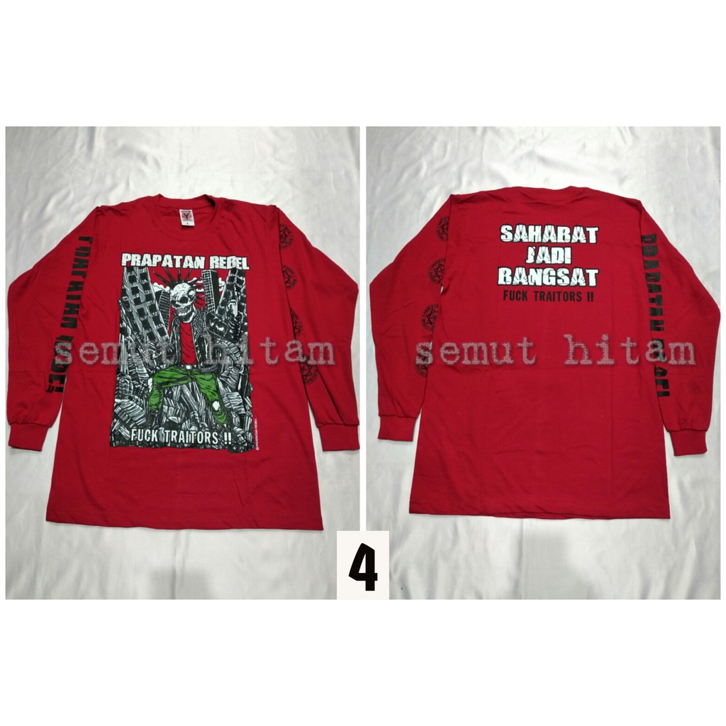 Kaos Lengan Panjang Oblong Panjang Metal Hardcore Kata Kata