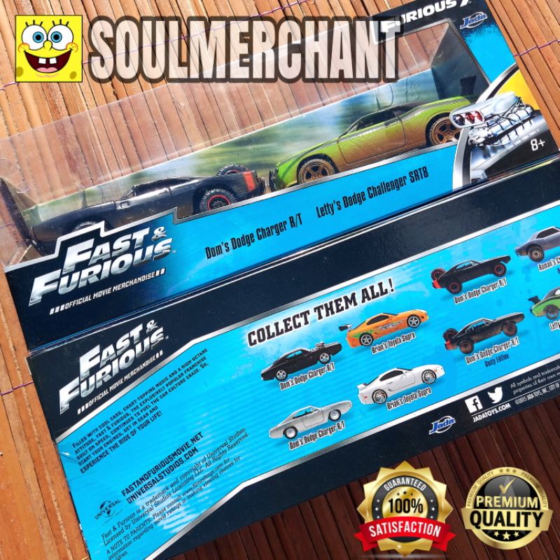 JADA FAST & FURIOUS DOM DODGE CHARGER RT & LETTY DODGE CHALLENGER SRT8 - SKALA 32