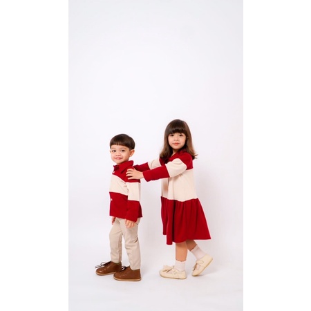 RACHIDKIDS / SERAGAM KELUARGA / FAMILY CASUAL SET / ADRIES FAMILY SET MAROON