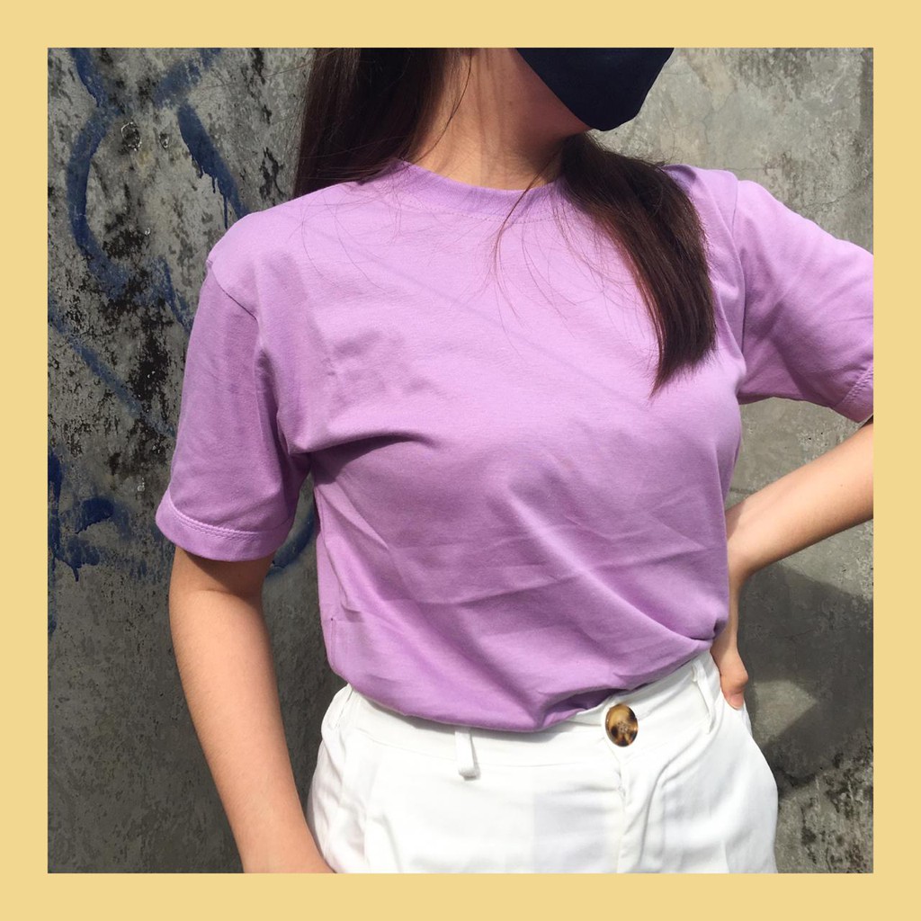 Kaos Polos Light Purple/Ungu Muda/Lilac | Shopee Indonesia