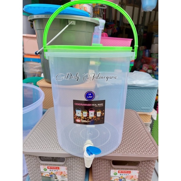 Shinpo - Toples Plastik 20 Liter + Kran / Toples Es Buah ~ Toples Cuci Tangan