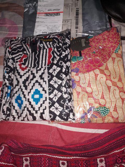 Tunik Santika Songket Batik Etnik Midi Casual Seragam Muslim