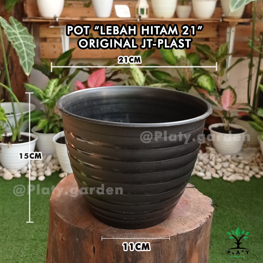 Pot Hitam Lebah model Tawon  Ukuran 15, 18 &amp; 21