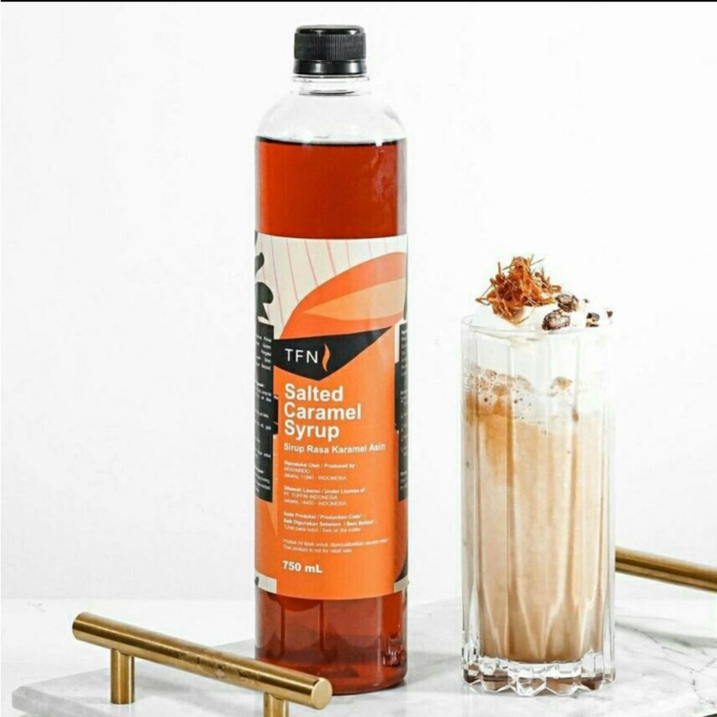 toffin salted caramel syrup / sirup rasa caramel 750m