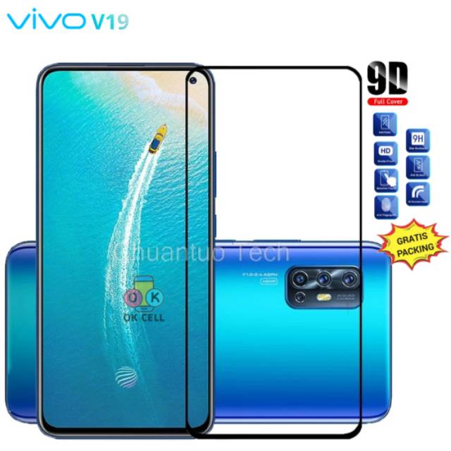 TG Anti Gores Vivo V19 Tempered Glass Full Screen Protector Pelindung Layar kaca Guard Premium