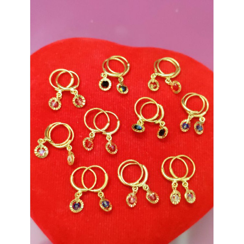 ANTING KENIP ANAK GANTUNG ( PERAK 925 ) LAPIS EMAS 24K