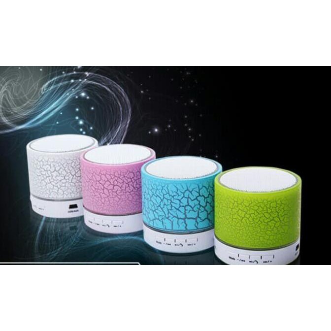 Bluetooth Speaker Portable Mini Colorful LED Light With FM Radio