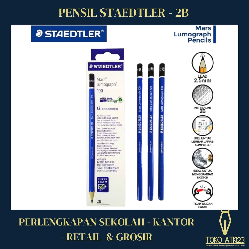 Pensil Staedler Original / Alat Tulis / Pensil Komputer / 2B