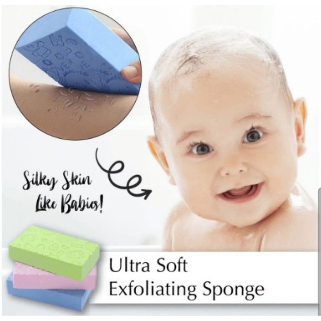 Spons Angkat Daki Magic Korea Sponge Mandi Bayi Spon Scrub Lembut