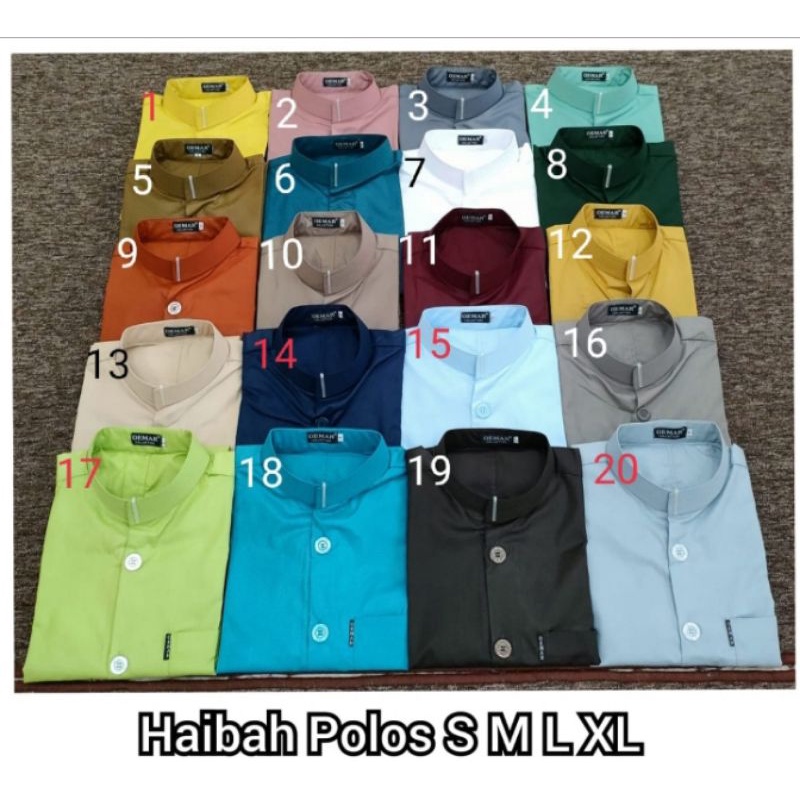 Baju Koko Ammu merek Oemar haibah  Koko habaib habib Baju Muslim Pria pakaian pria laki" fashion Mus