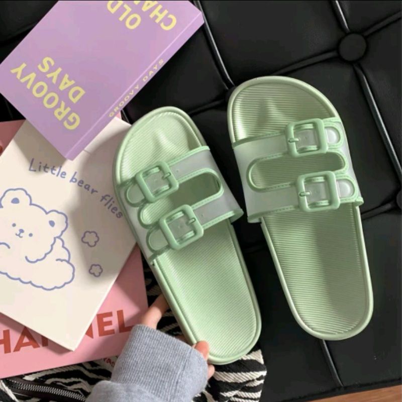 NEW SANDAL KARET JELLY EMPUK BALANCE - HYS V202-S3 1688-Hijau