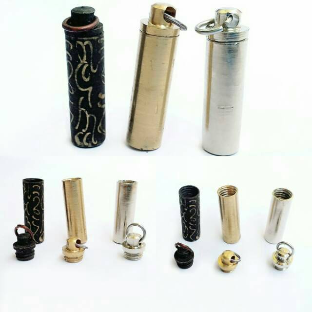 Liontin Botol / Tabung Mini / Kecil Kuningan