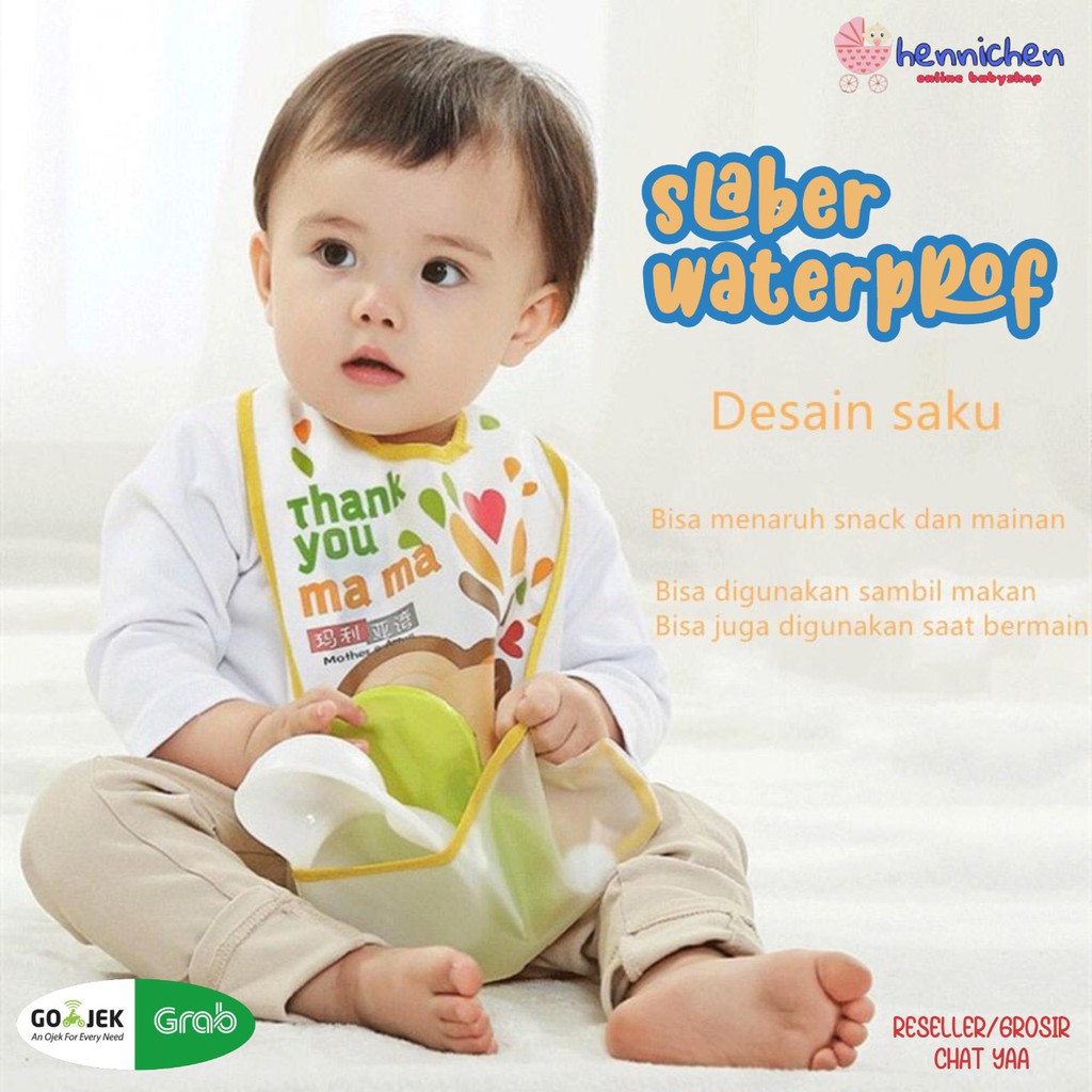 SLABBER BAYI PLASTIK TATAKAN ILER CELEMEK BAYI WATERPROOF