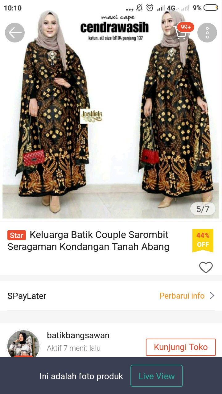 Keluarga Batik Couple Sarombit Seragaman Kondangan Tanah Abang Wanita Murah Princess Azkana Sogan