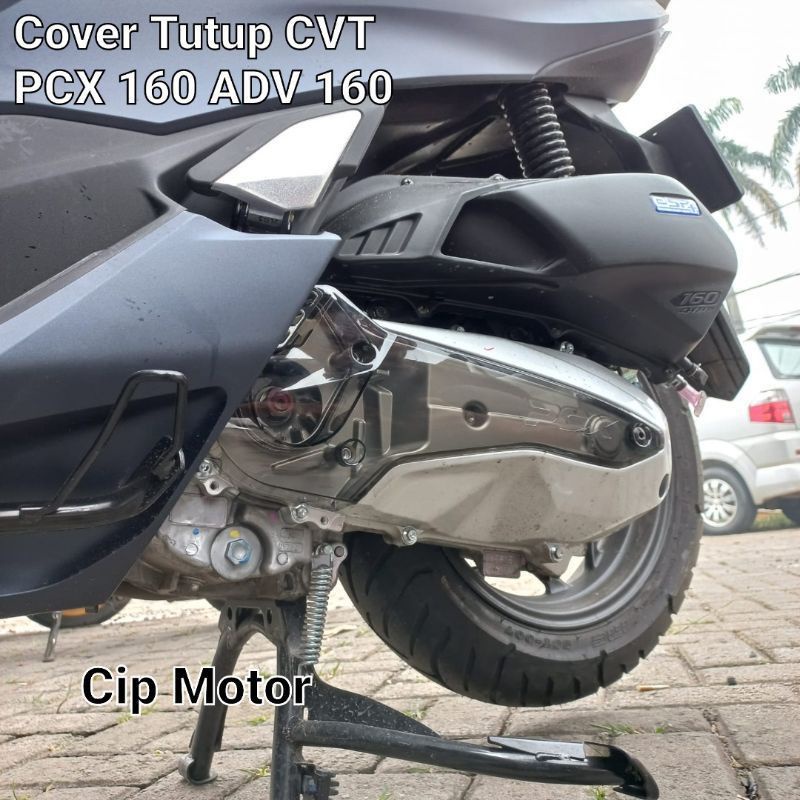 Cover Tutup CVT ADV 160 PCX 160 MIKA Tranparans Smoke MHR Racing