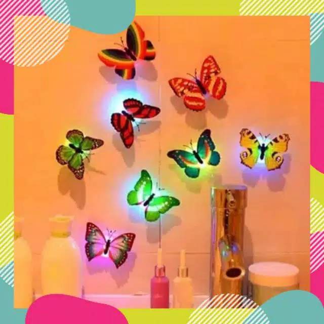 [ COD ] KUPU KUPU LED / LAMPU KUPU KUPU LED WARNA WARNI / LAMPU TIDUR