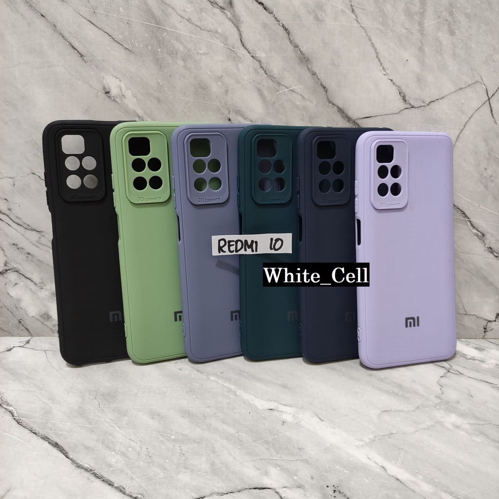 Redmi 10 Note 11 Note 11 Pro Note 8 Note 8 Pro Note 9 Note 10 Soft Case Candy Warna Warni Macaron Protector 3D Camera Logo Silicon White_Cell