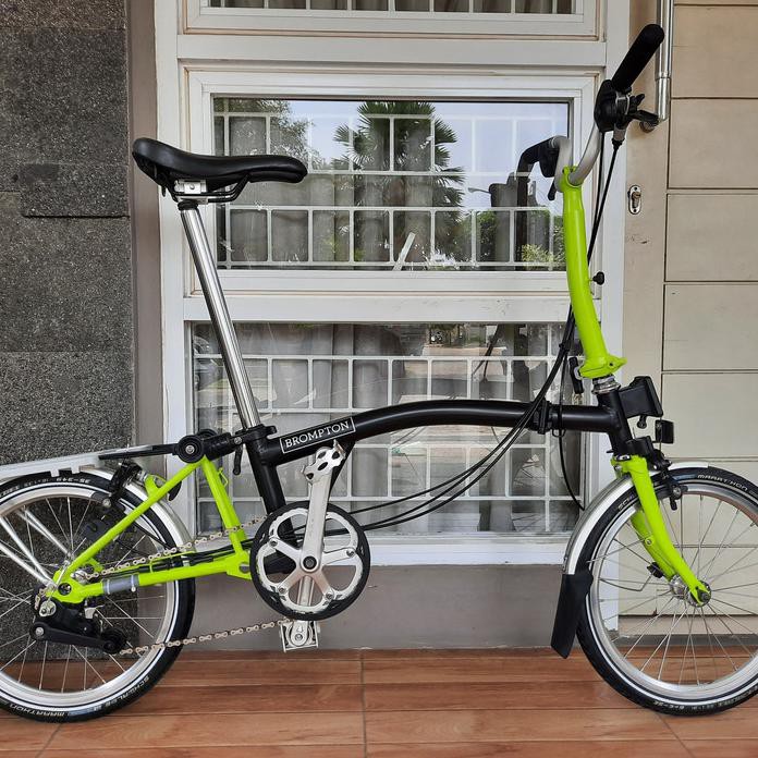 Brompton M6R black lime green
