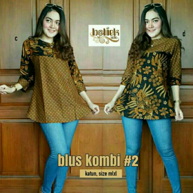 Blus Kombi Manggar Truntum Batik Sogan