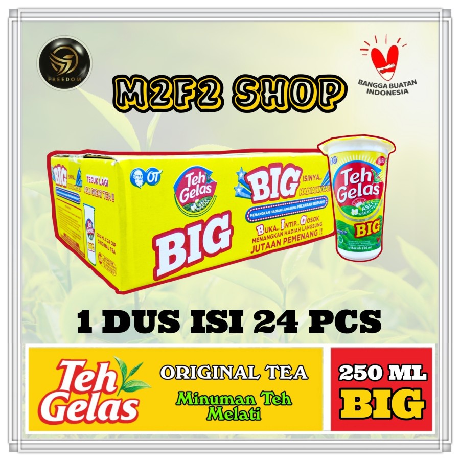 Jual Teh Gelas Big Original Cup 250 Ml Kemasan Karton Shopee Indonesia 4350