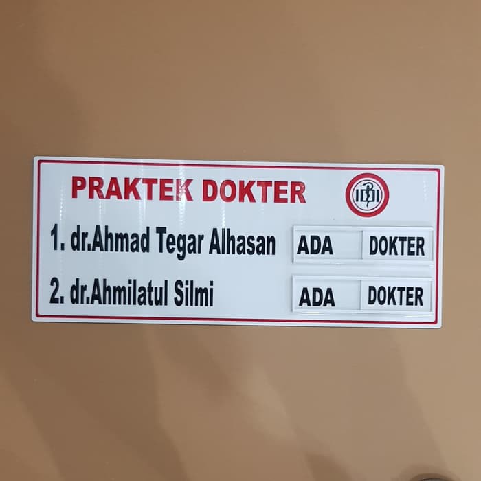 

Acrylic Papan Nama DOKTER / BIDAN