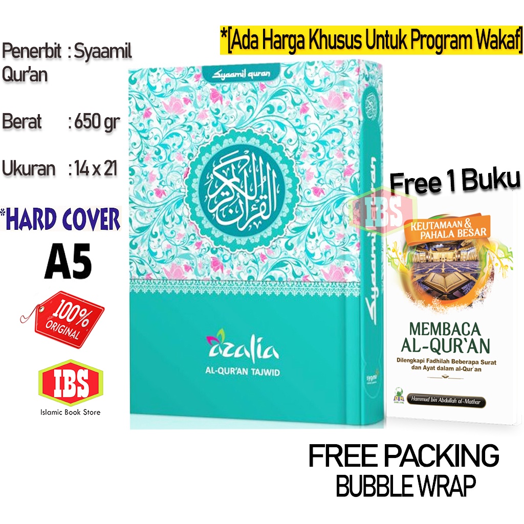 Jual Azalia A For Woman Mushaf Al Quran Terjemah Tajwid Warna Syaamil Quran Free Buku