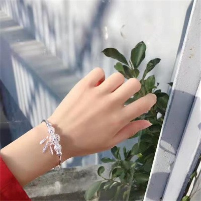 925 perak sterling wanita gelang lucky bell fashion perhiasan