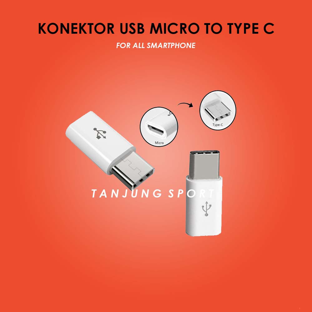 Micro USB to Type C / Micro USB Fermale to type C Male Adapter Konektor