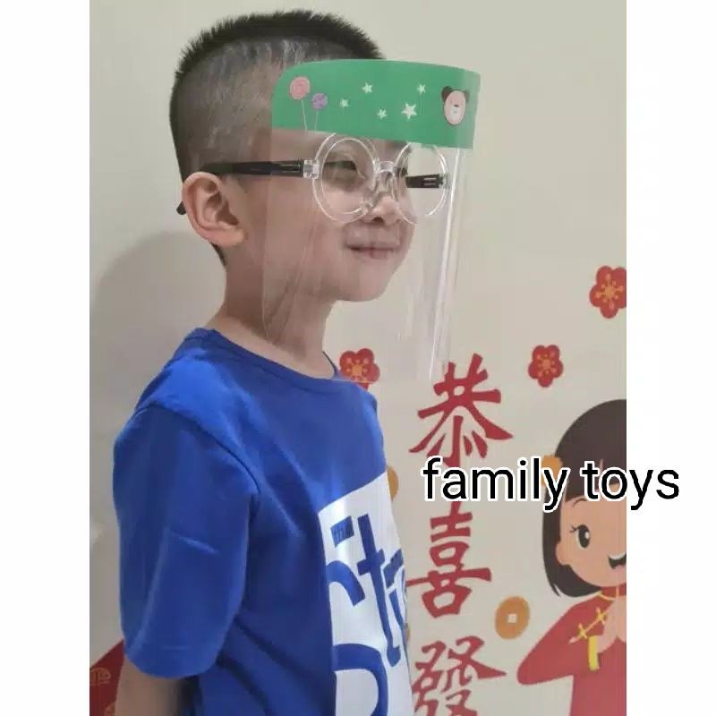 family games Kacamata face shield  pelindung muka wajah anak faceshield Fashion kacamata bulat anak