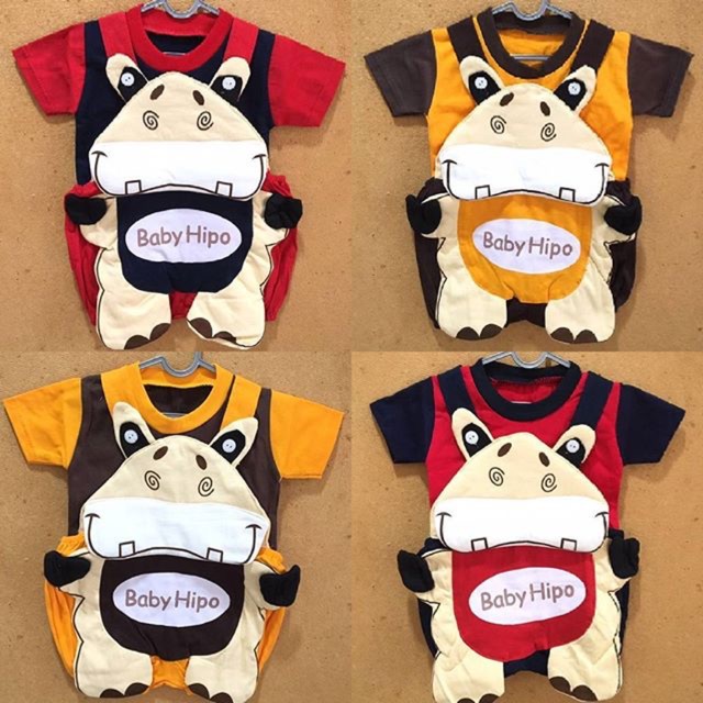 Baju Baju bayi anak cowo laki Kodok Romper Baby Hipo Lucu