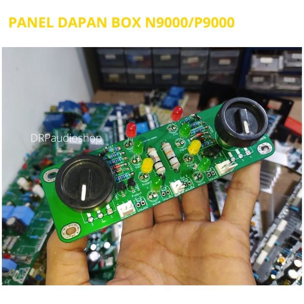 Panel depan box power amplifer rakitan led indikator power P9000/N9000