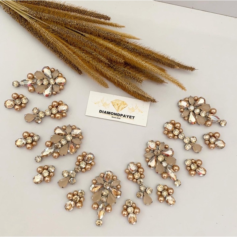Payet Rangkai Gold Mocca / Payet Baju