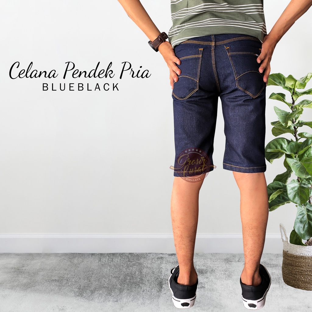 Celana Pendek Jeans Pensil Pria Blueblack Garmen 27 - 38