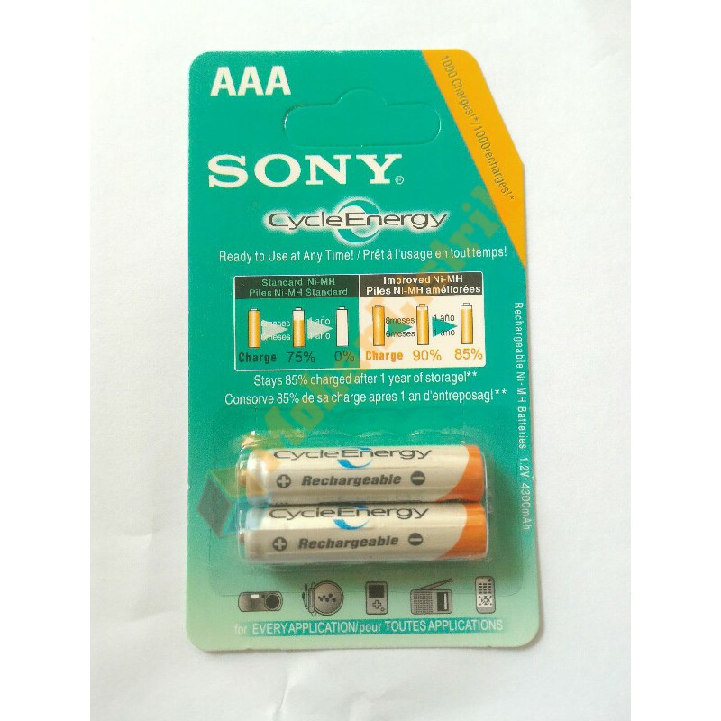 Baterai / Batere / Baterry Cas Sony AAA  Rechargeable Bisa Isi Ulang