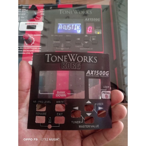 mika tutup lcd efek gitar korg ax1500g