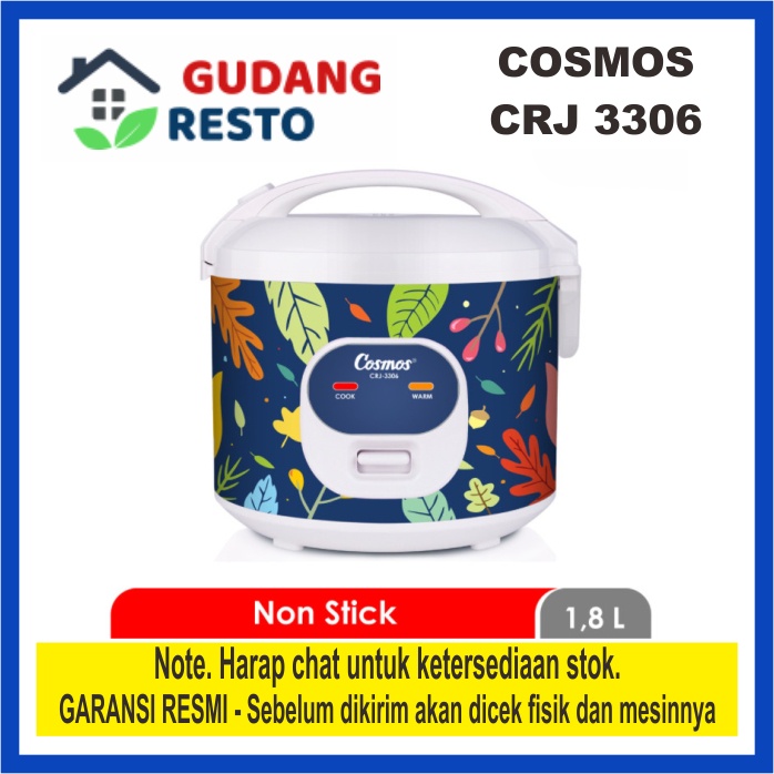 Cosmos Rice Cooker Magic Com CRJ 3306 1.8 L 3 in 1 anti lengket