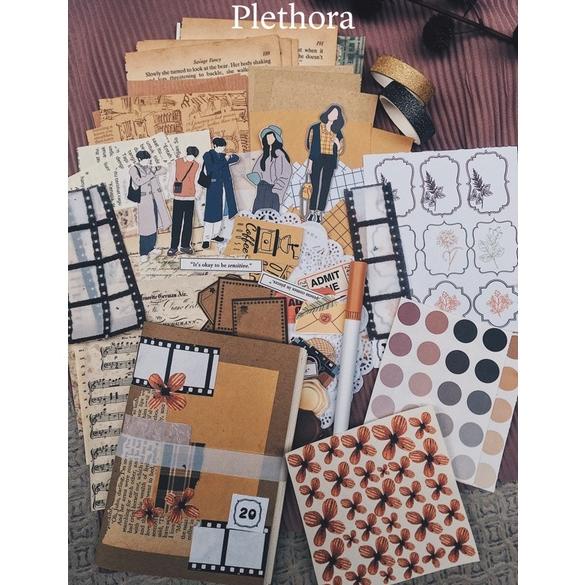 

[PROMO KGW96] Journal kit lengkap journaling kit vintage untuk bullet journaling sticker lucu scrapbook notebook Best