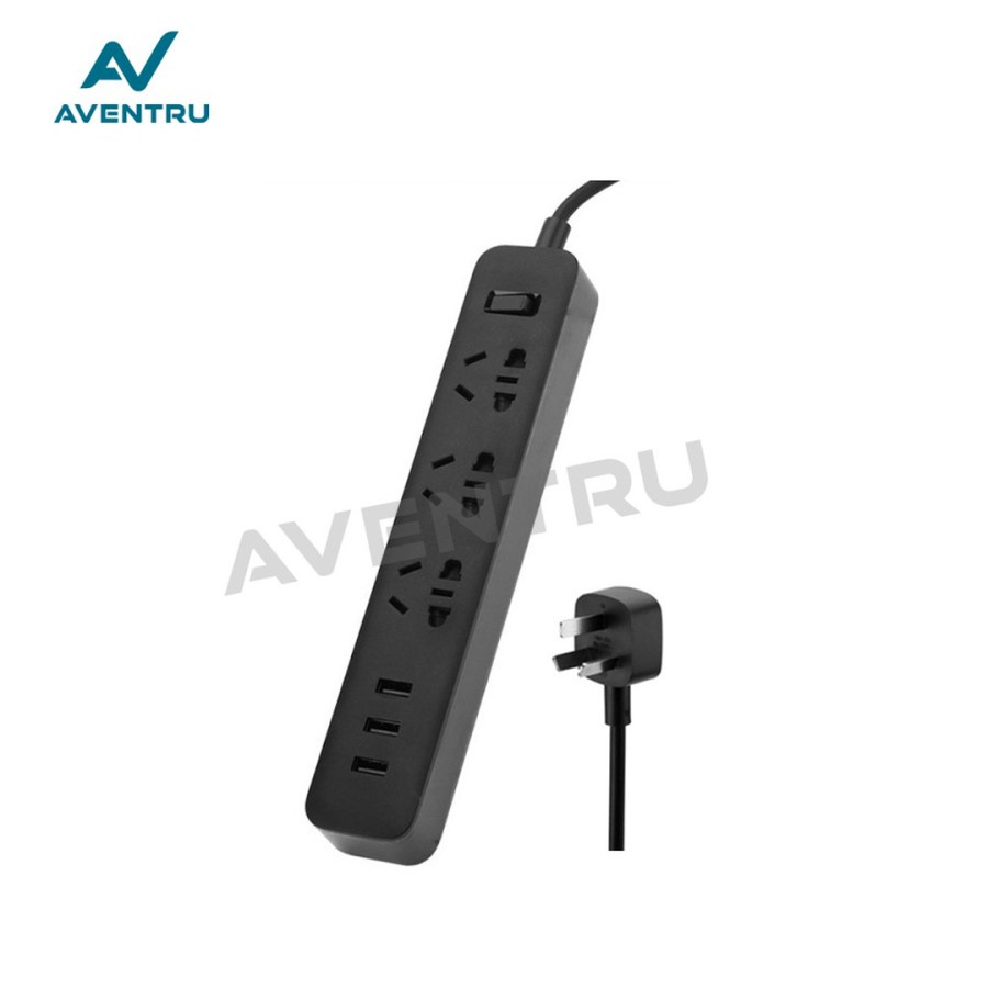 Mi Smart Power Strip Socket Stop Kontak 3 Plug 3 USB Port Fast Charging