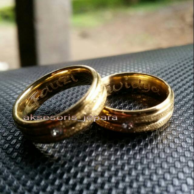 Cincin Couple  Ukir Nama Cincin Ukir Nama Gold Cincin Tunangan Kado Pacar Kado Custom Kado Unik