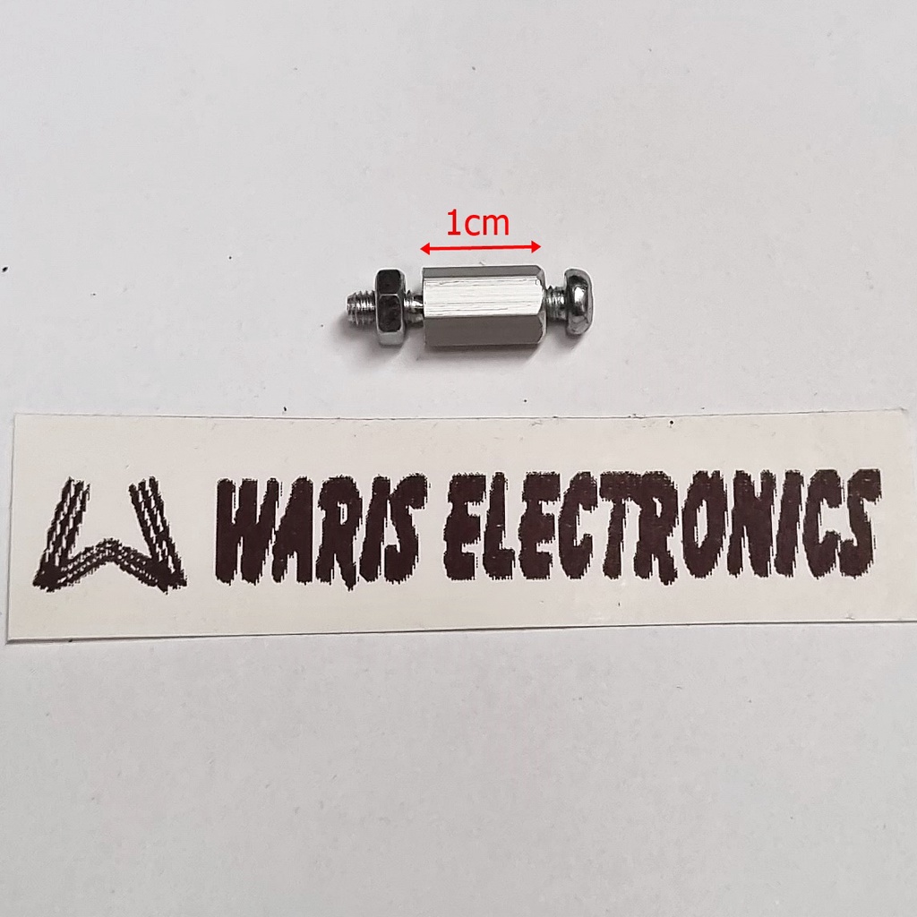Baut Spacer Spaser 3mm panjang 1cm 10mm Tiang PCB