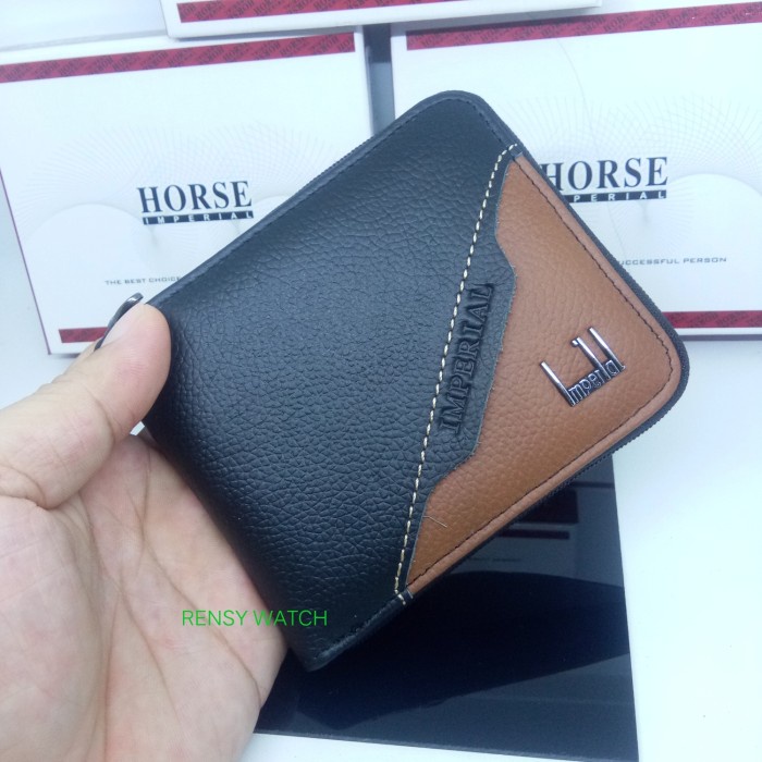 Dompet Pria Kulit Imperial Horse Original New - Hitam Combinasi