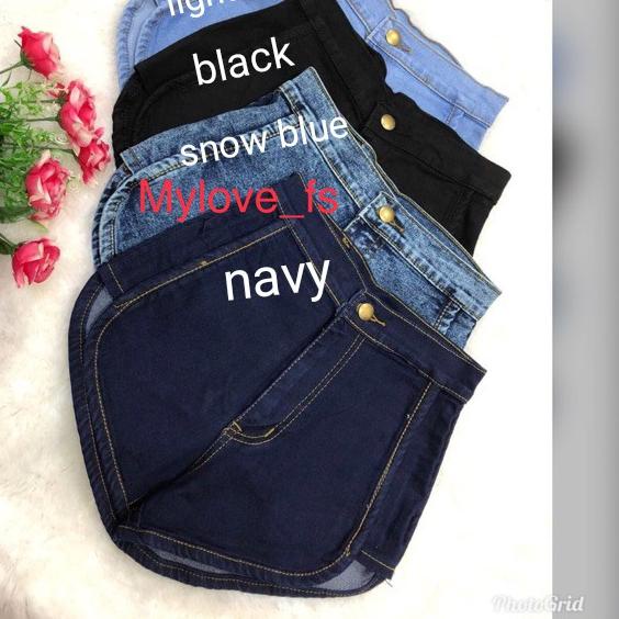 ¢ Hot Pants Jeans Wanita Highwaist GBJ Import Bangkok Bahan Melar (ORI)  .