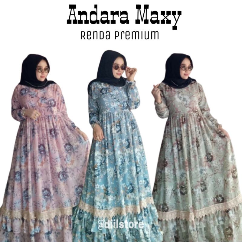 GAMIS CERUTY BABYDOLL PREMIUM / GAMIS CERUTY MOTIF BUNGA FELICYA MAXY KOMBINASI RENDA CANTIK