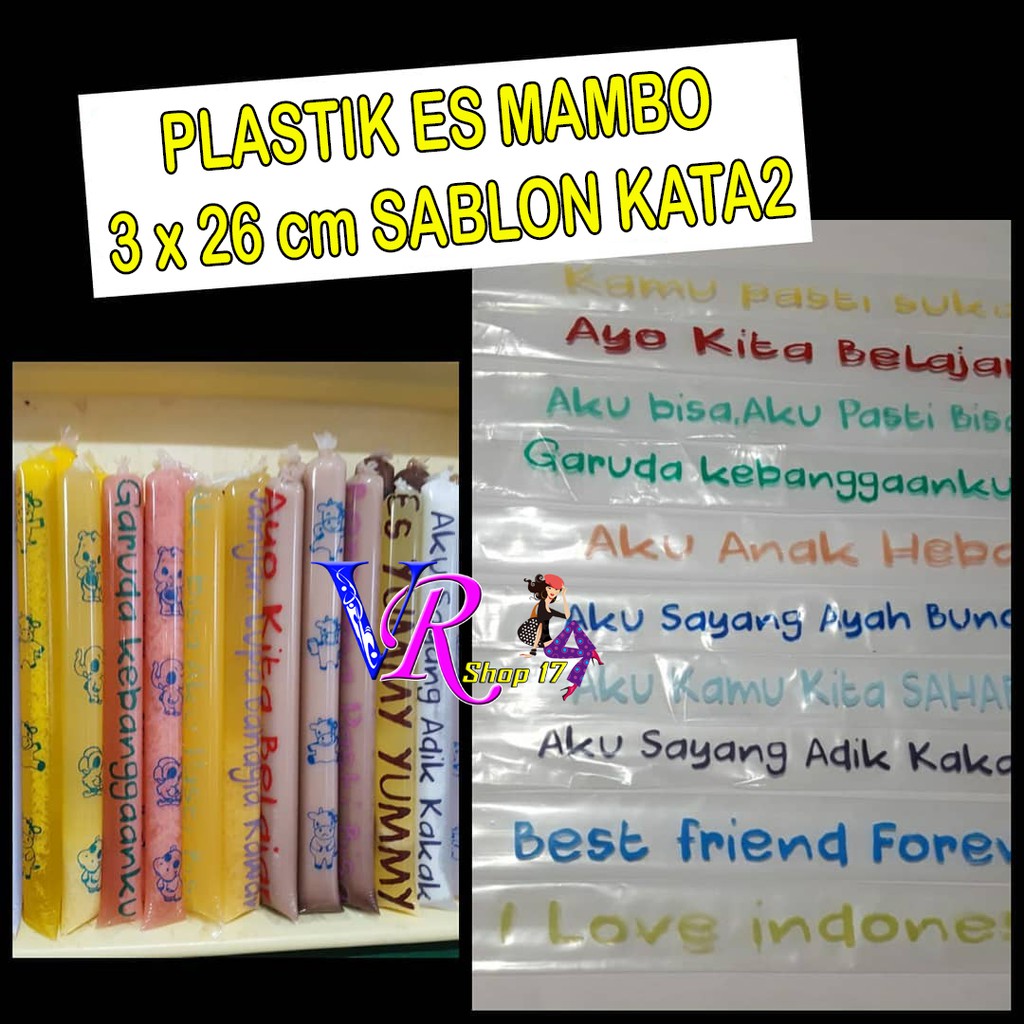 Plastik Es Sablon Es Mambo Uk3x26 Kata Motivasi Shopee Indonesia